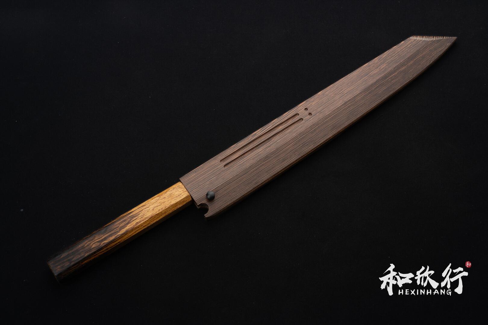 堺孝行Sakai Takayuki 焰紅蓮青二鋼黑打鎚目切付柳刃300mm